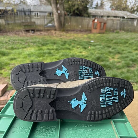 JOHN FLUEVOG - Prophesy Breton - Green Cap Toe Leather Derby Shoe Size 10 - Picture 8 of 9